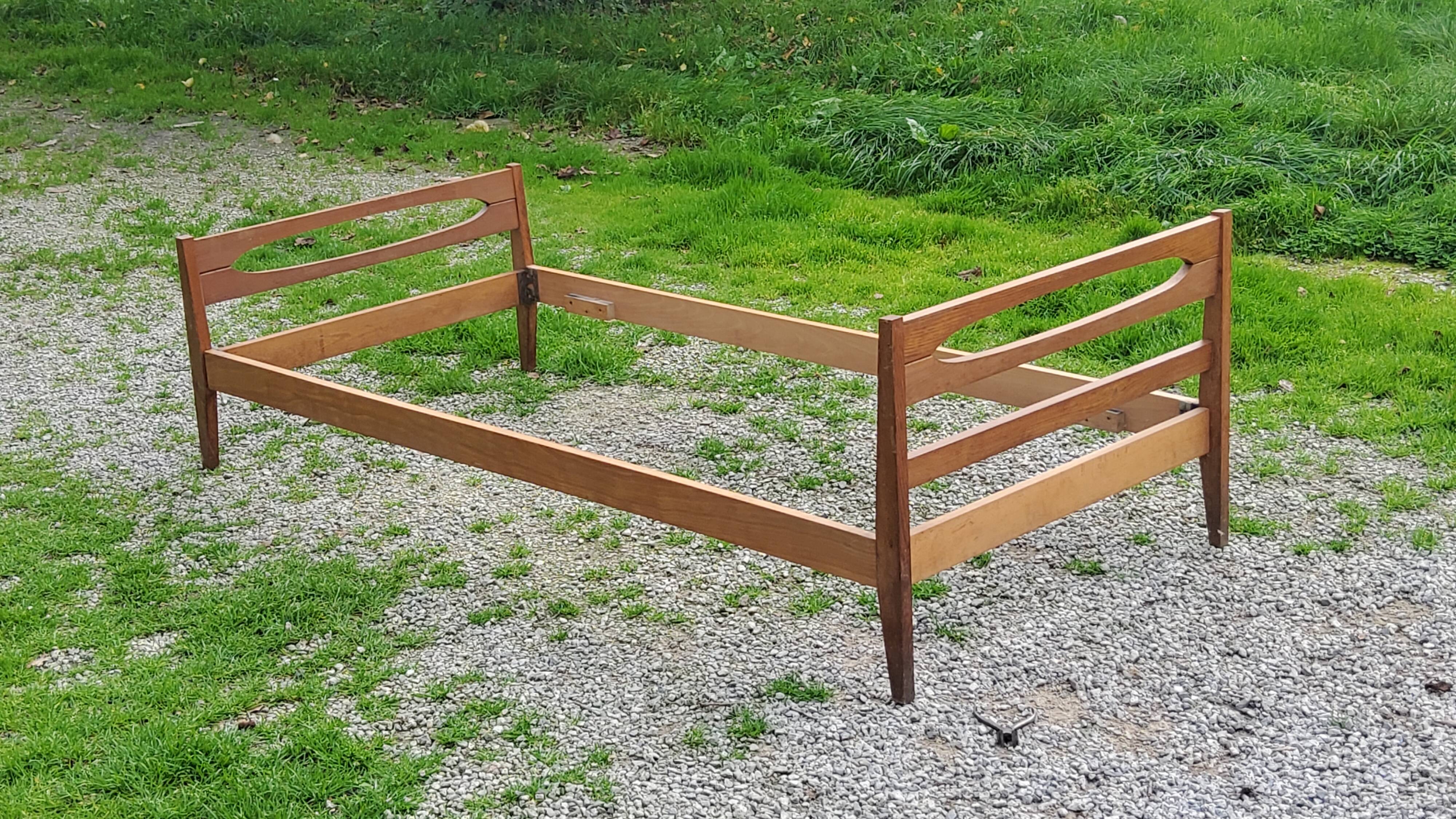 Vintage 50s oak daybed