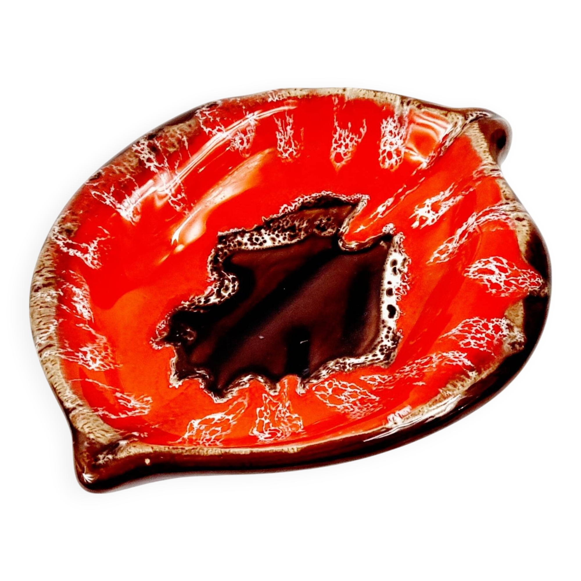 Mid Century Modern Glazed Ceramic Bowl/Catchall from Vallauris, France, 1960s/1970s