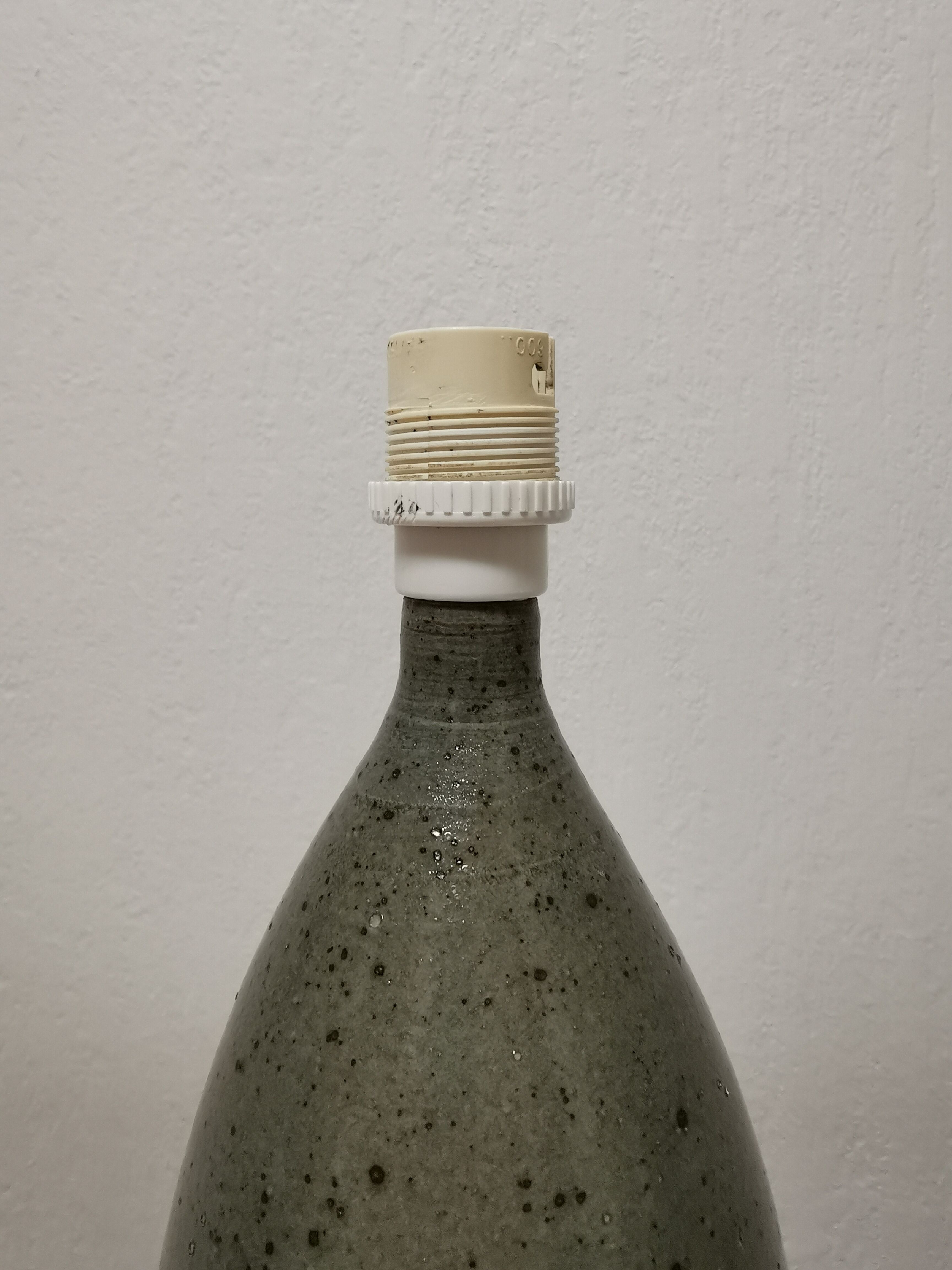 Enamelled stoneware table lamp, 1960