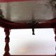 Antique Chinese Style Round Coffee Table With Bulit-in Brass Tray From 1890