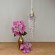 Suspension tulipe vintage en verre moulé
