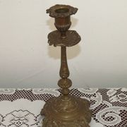 French Vintage Bronze Candlestick With Lovely Acanthus Leaf Detail 5165