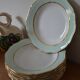 12 green deep plates "l'amandinoise"