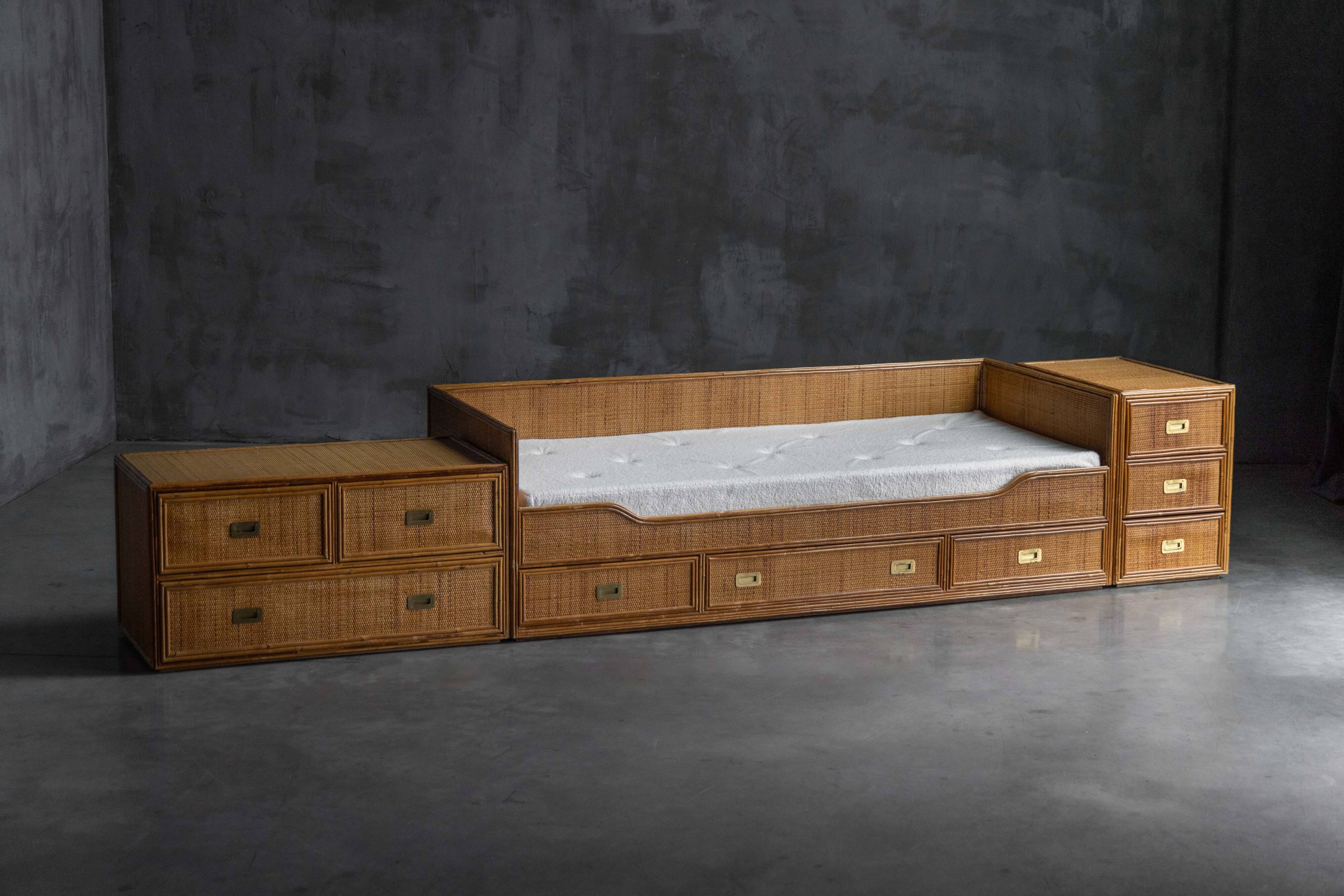 Bamboo Daybed by Vivai Del Sud, Italy, 1970s