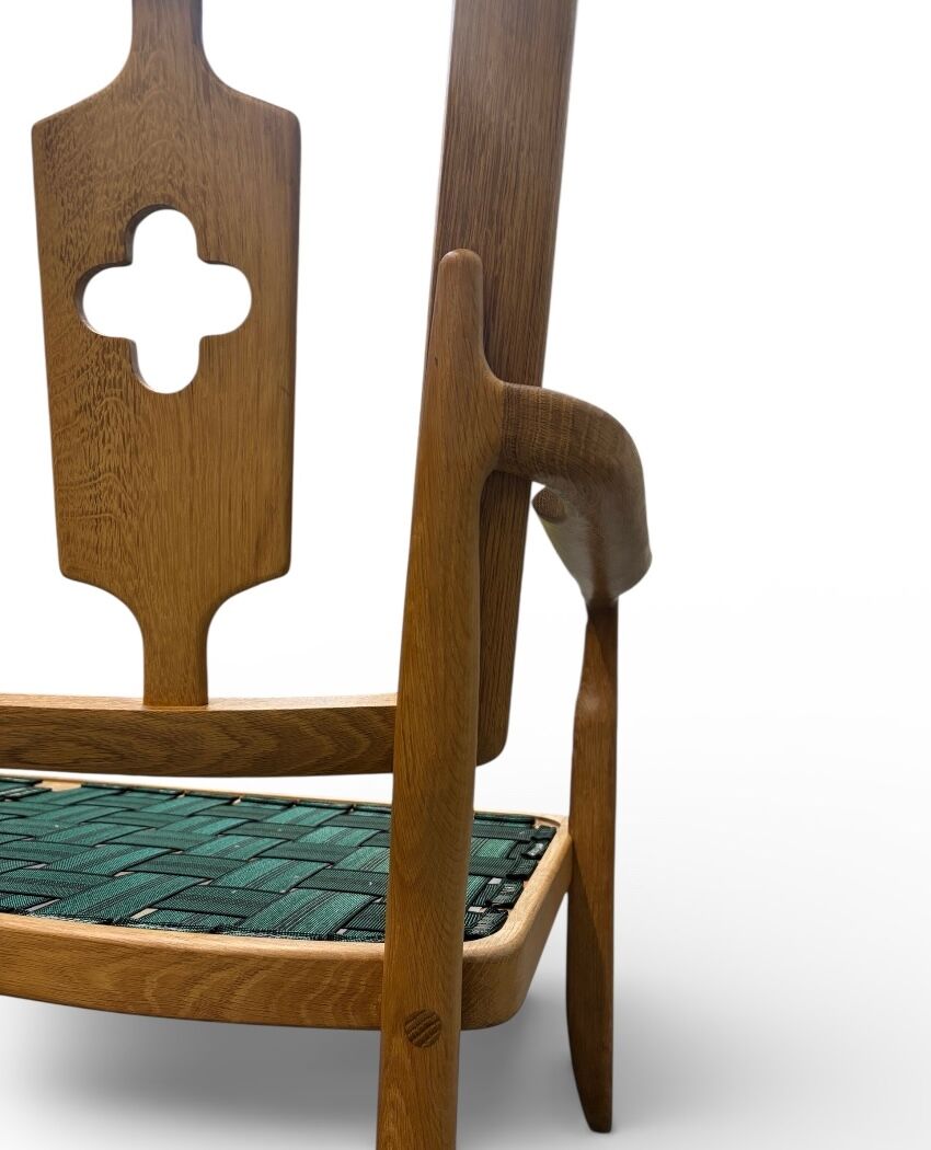"José" canapé in solid oak by Guillerme & Chambron for Votre Mais.