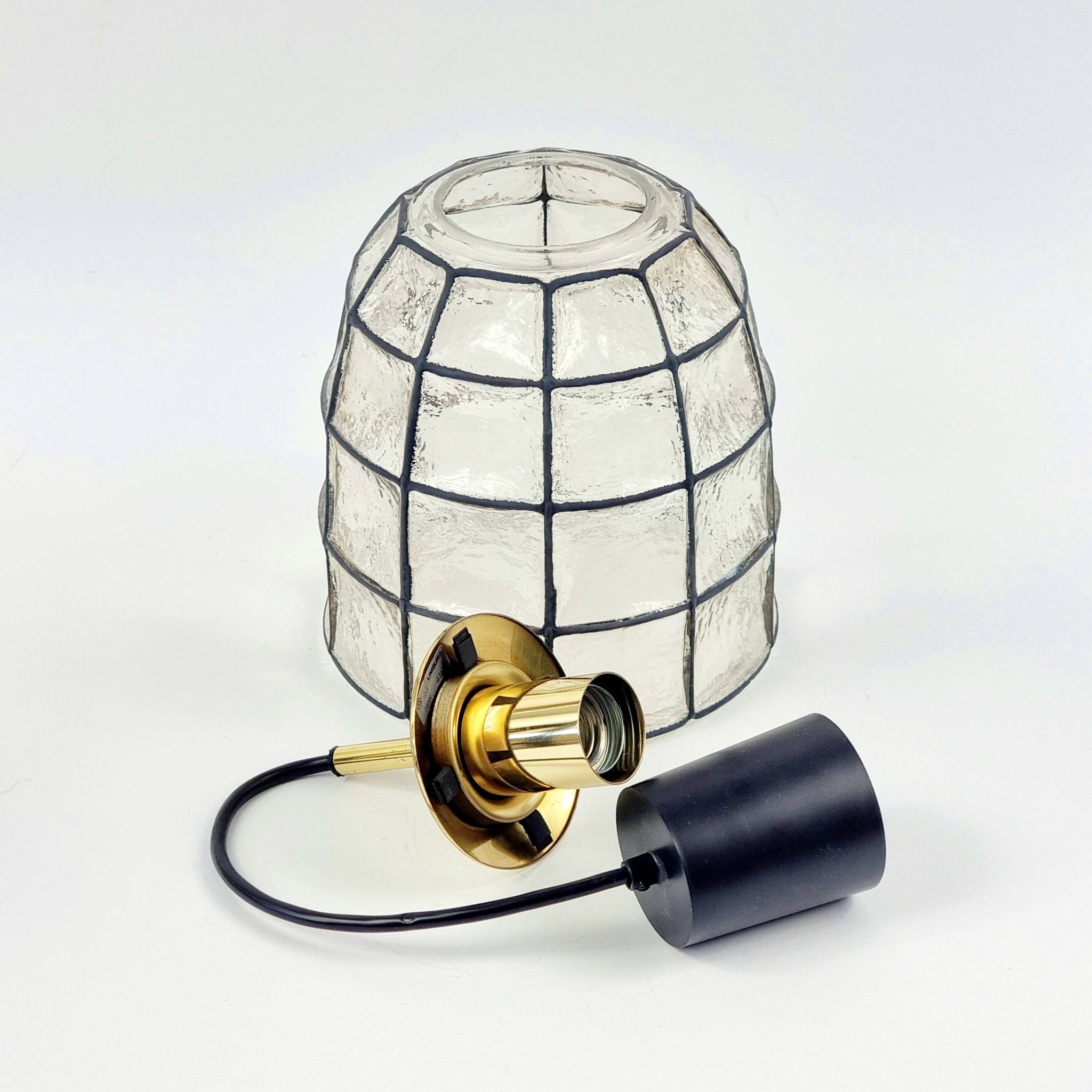 Mid-Century Modern Glass Pendant/Ceiling Light from Limburg, Germany, 1960s