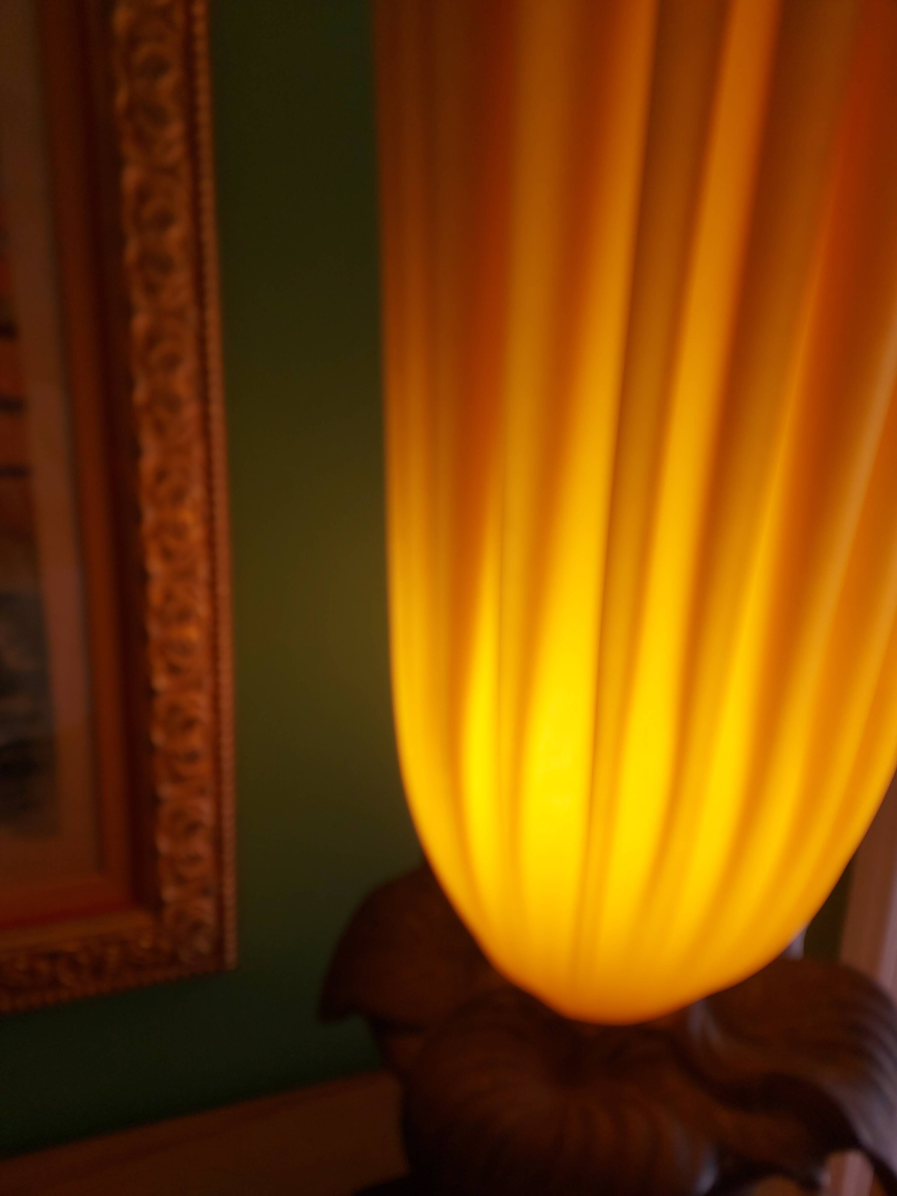 70's georgia jacob lamp, gold leaves