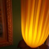 70's georgia jacob lamp, gold leaves