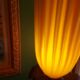 70's georgia jacob lamp, gold leaves
