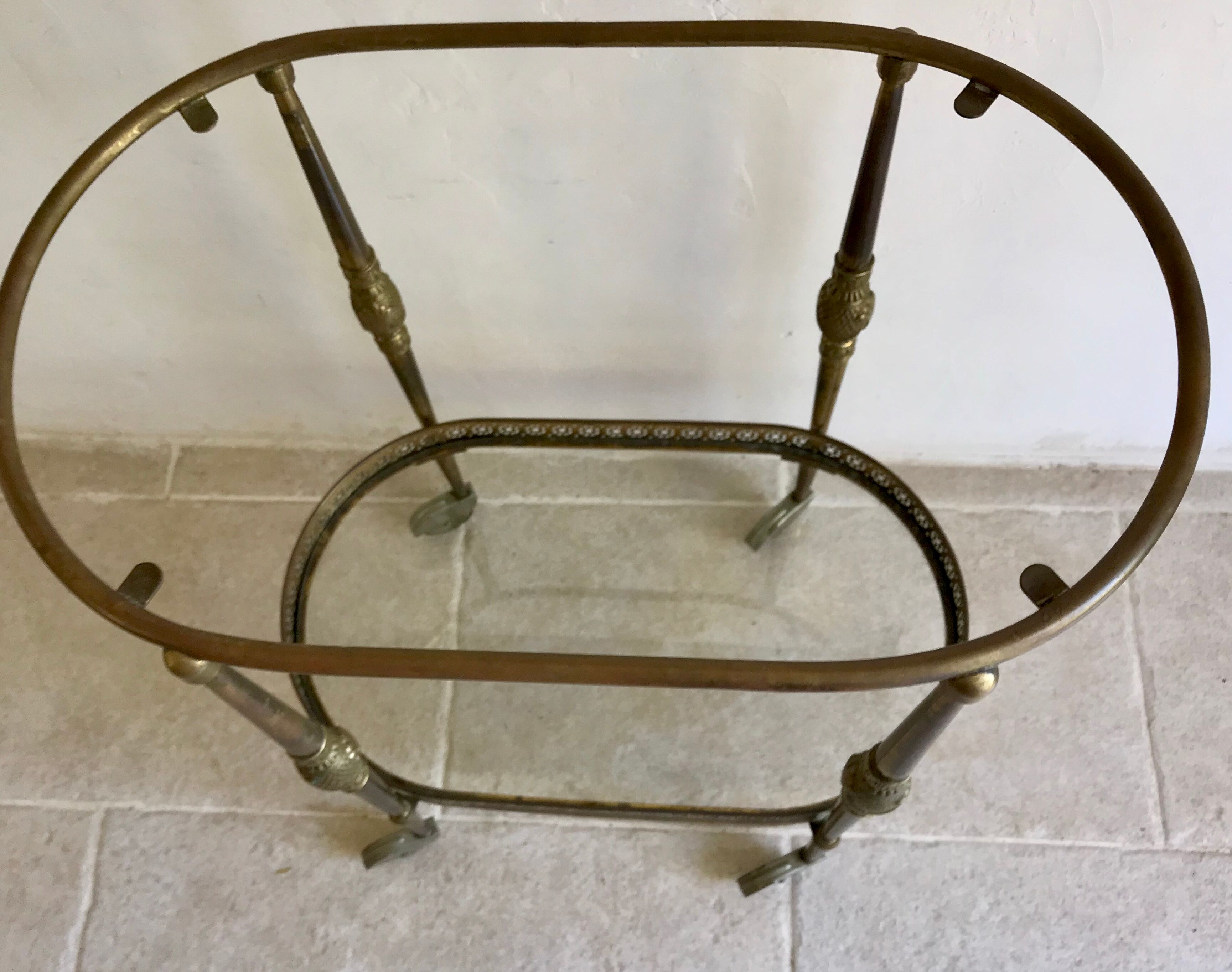 Vintage brass trolley