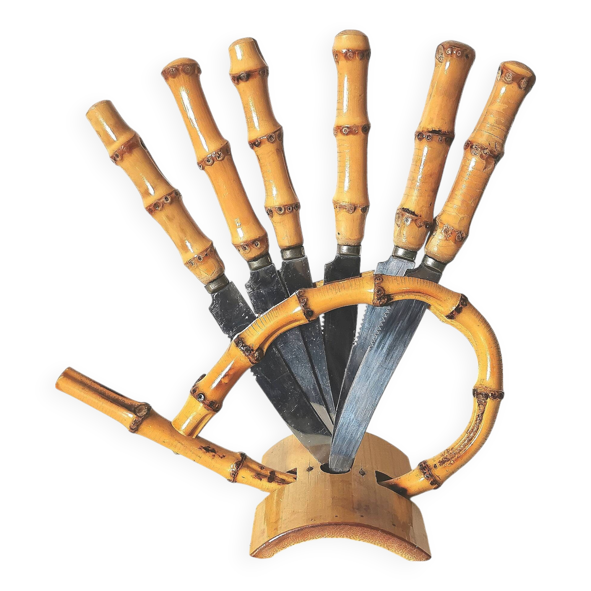 bamboo dessert and cheese knife set