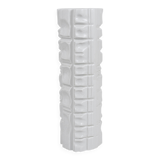 Large White Relief Op Art Porcelain Vase Rosenthal Germany, 1960s