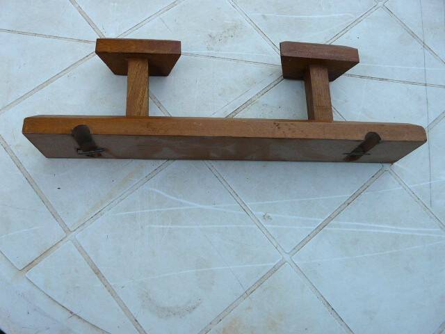 wall coat rack 2 hooks 1950s