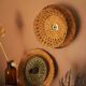Beige wicker wall lamp - unique piece