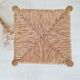 Old stool in wood and straw brutalist look