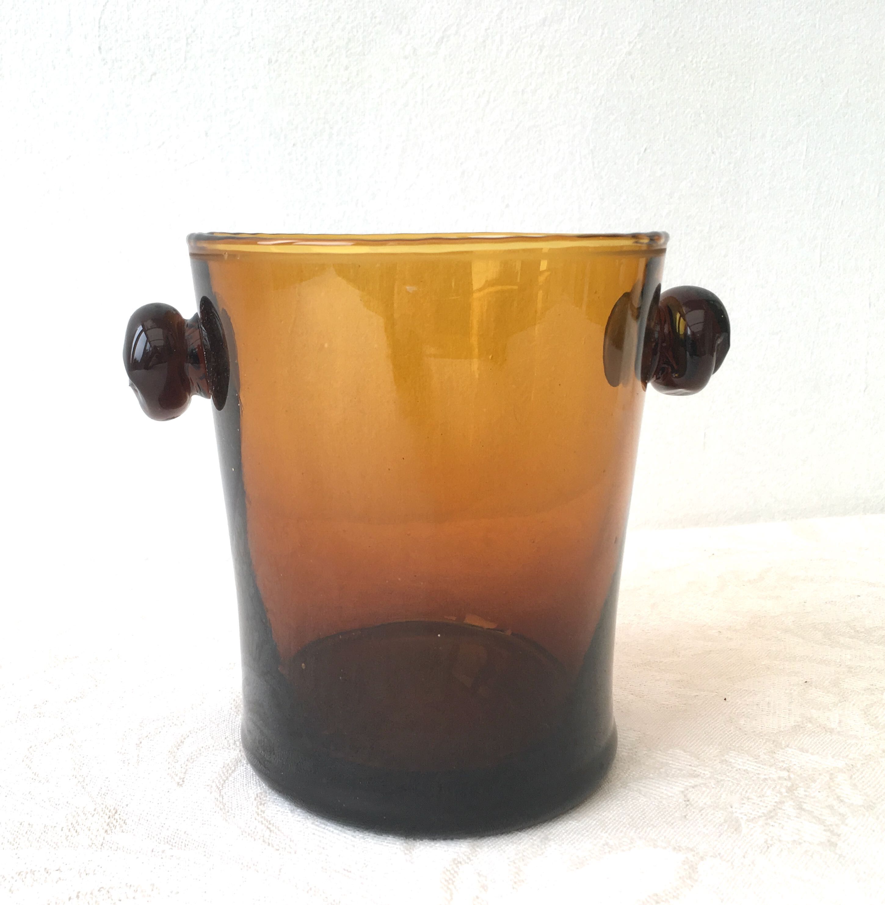 Blown glass ice bucket