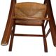 fauteuille bois assise payé teinté merisier