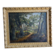 Oil painting on canvas path in the woods