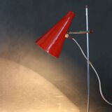1960s Josef Hurka Red Desk Lamp for Lidokov , Czechoslovakia