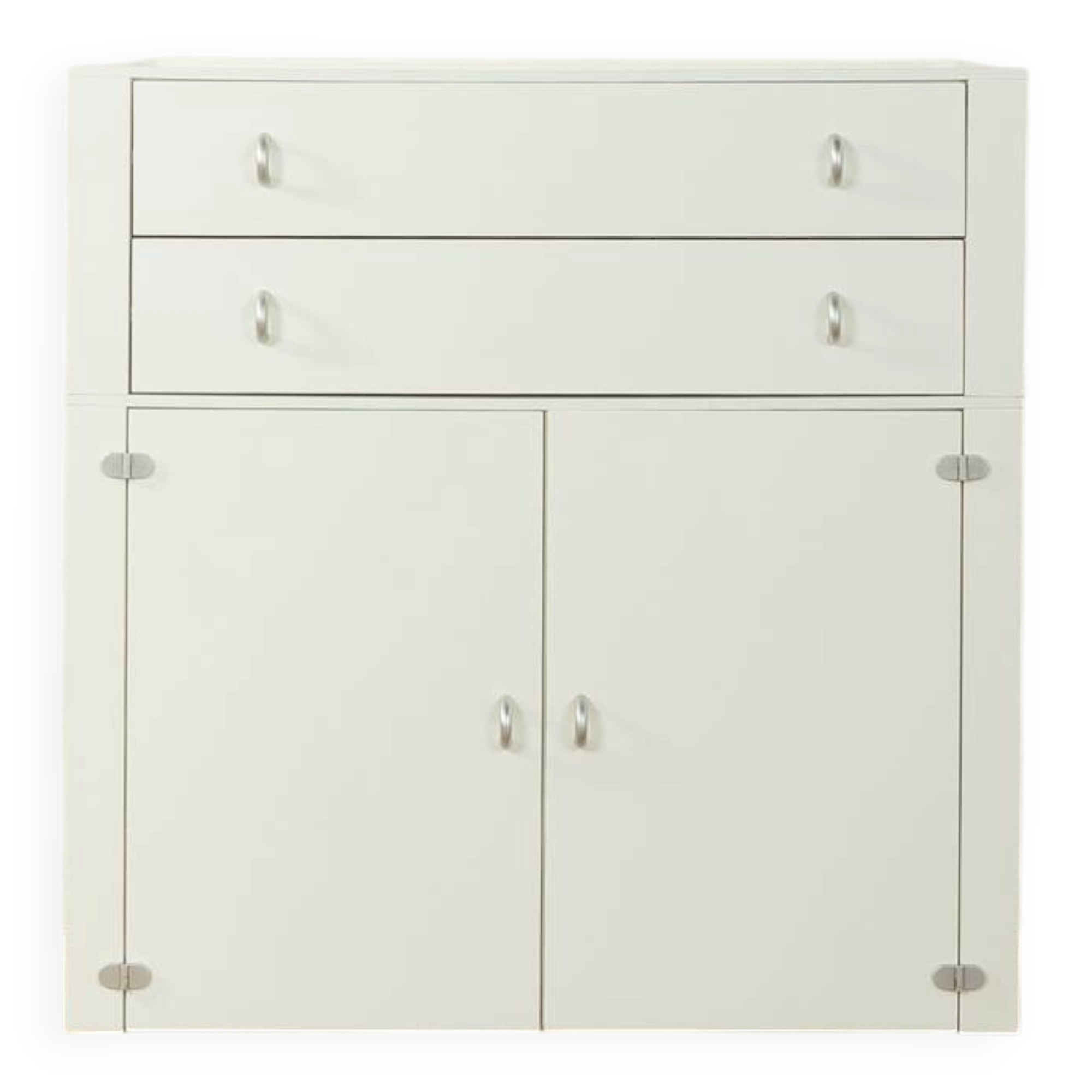 Interlübke vintage cabinet with metal hinges and minimalist handles