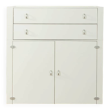 Interlübke vintage cabinet with metal hinges and minimalist handles