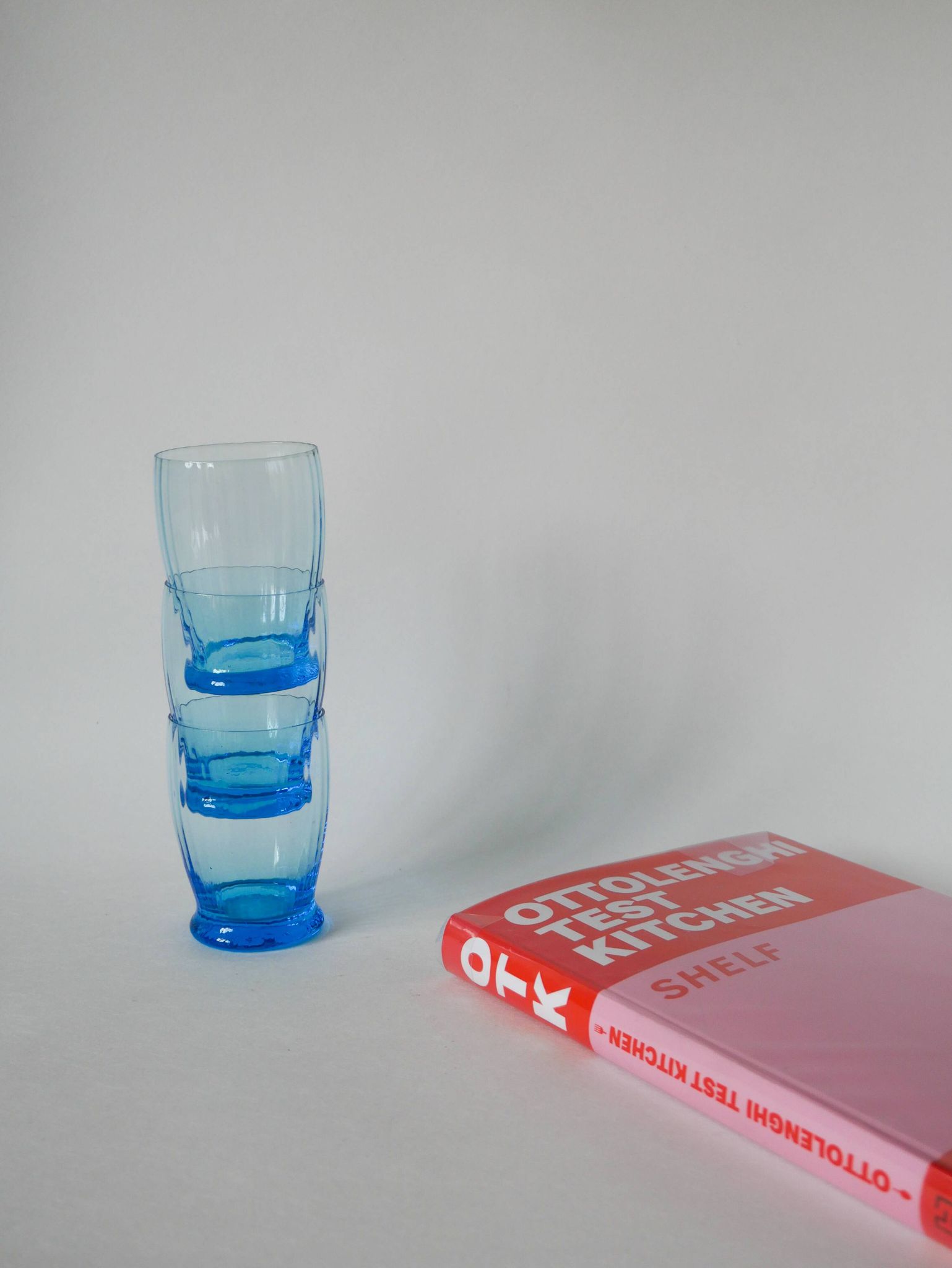 set of 4 art deco turquoise water glasses 1930