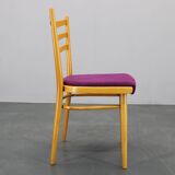 1960s Set of Four Beech Dining Chairs, Czechoslovakia