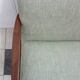 Danish teak 2 seat sofa green upholstery