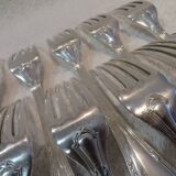 12 silver-plated table forks by Christofle Rubans