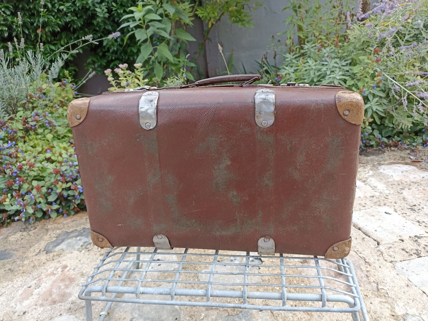 Antique cardboard suitcase