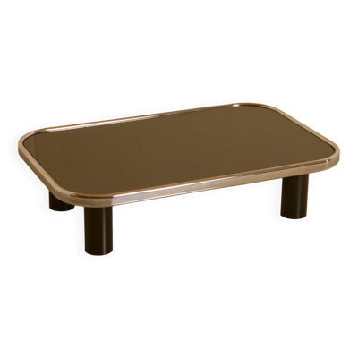 Table basse italienne années 1970, dans le goût de Willy Rizzo.