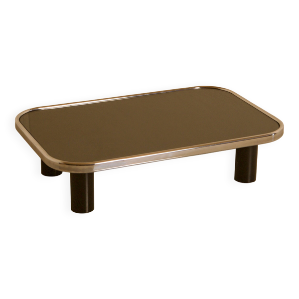 Table basse italienne années 1970, dans le goût de Willy Rizzo.