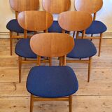Set of 6 Danish teak dining chairs, 1960s