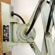 Vintage industrial black enamel scissor wall lamp, 1950s