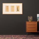 Art déco fashion illustration, gouache on paper, 93 x 52 cm