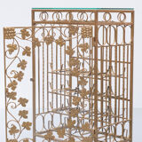 Gold metal wine rack or cocktail bar, 1950s, italy