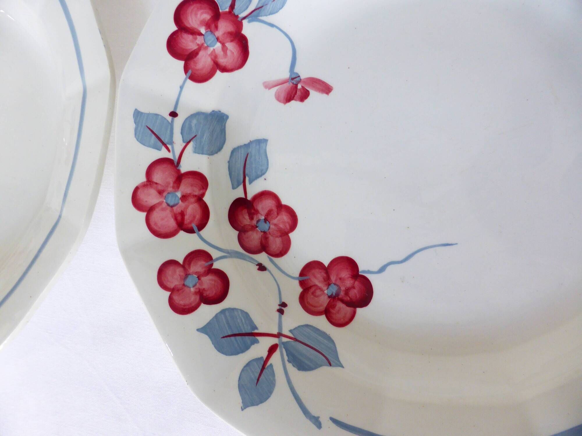 2 assiettes creuses Céranord St Amand modèle Le Printemps (220634)