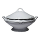 White fine porcelain soup tureen/vegetable dish from Limoges attributed to Barnardaud, vintage.