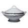 White fine porcelain soup tureen/vegetable dish from Limoges attributed to Barnardaud, vintage.