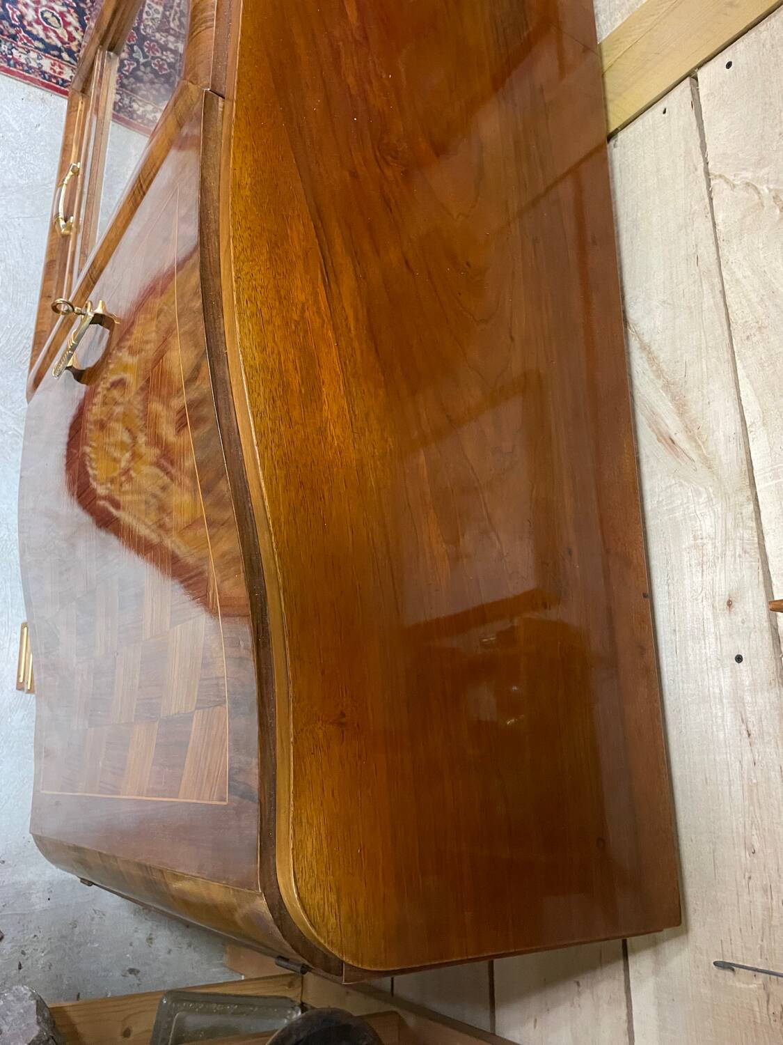 Art Deco sideboard buffet, walnut veneer, 30/40 mm thick