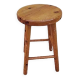 Vintage pine low stool