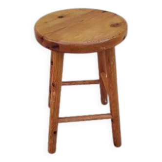 Vintage pine low stool