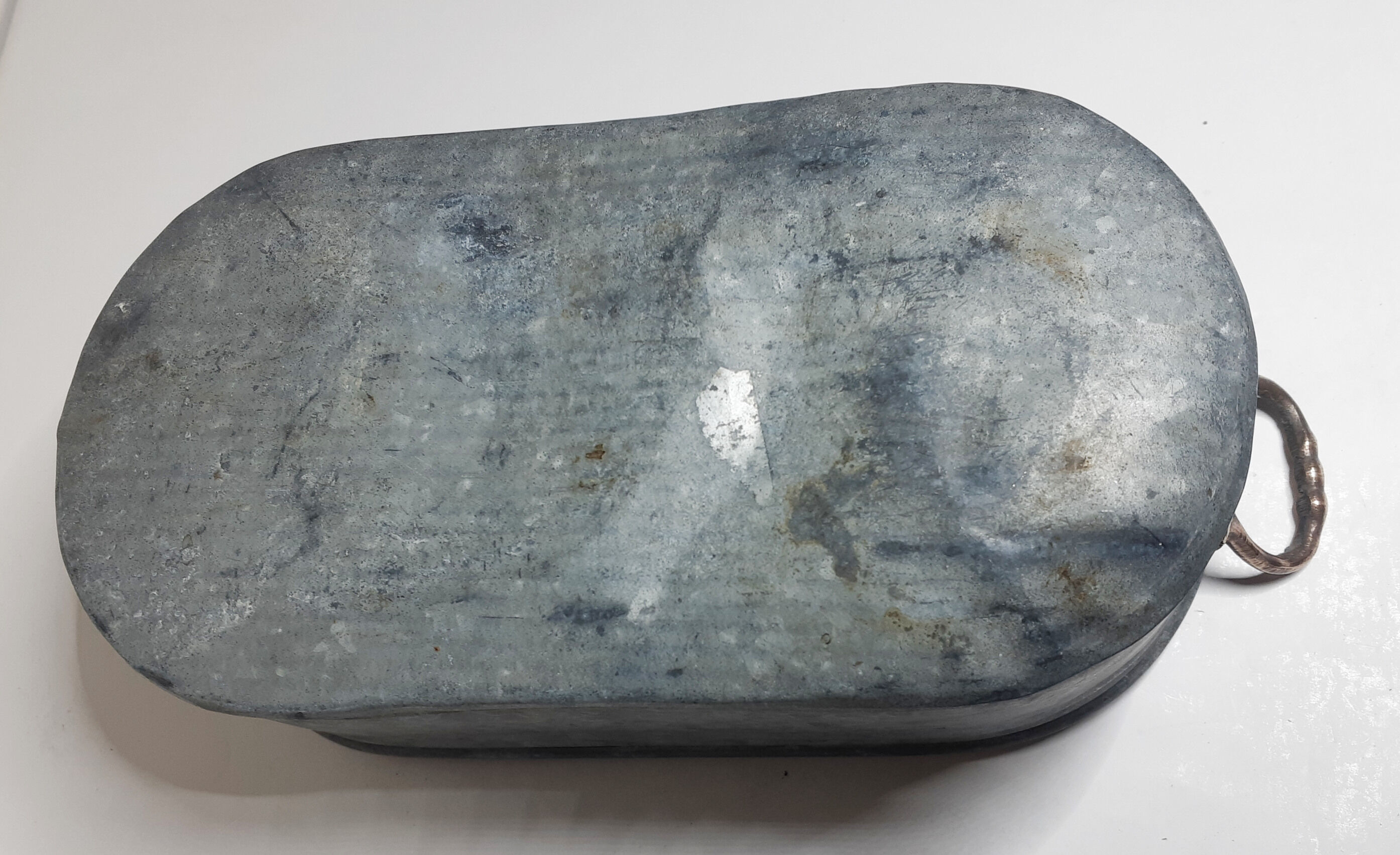 Table planter in zinc and brass