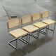 Set of 4 chairs Cesca B32 designed by Marcel Breuer design made in Italy