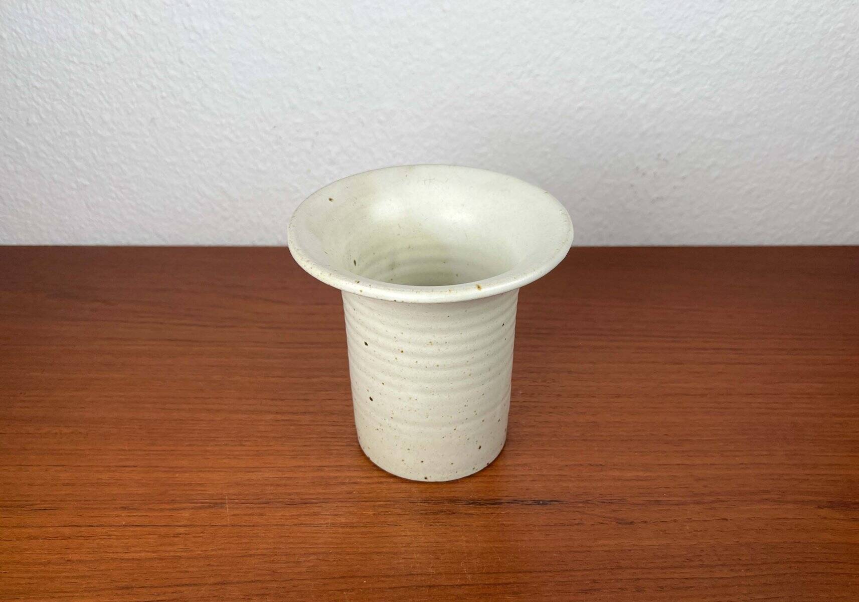 Minimalist vase from a Danish studio by Jette Andersen Keramik, 1960s.