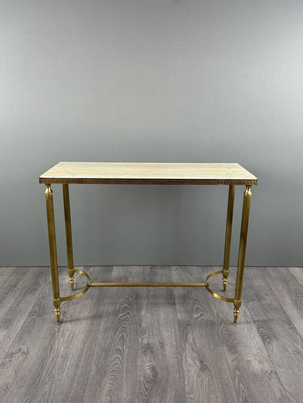 20th Century Gilt Brass and Marble Console Table