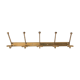 Coat rack metal golden 5 hooks