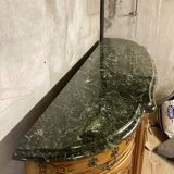 Buffet Louis XV en merisier – 4 portes, dessus marbre vert des Alpes