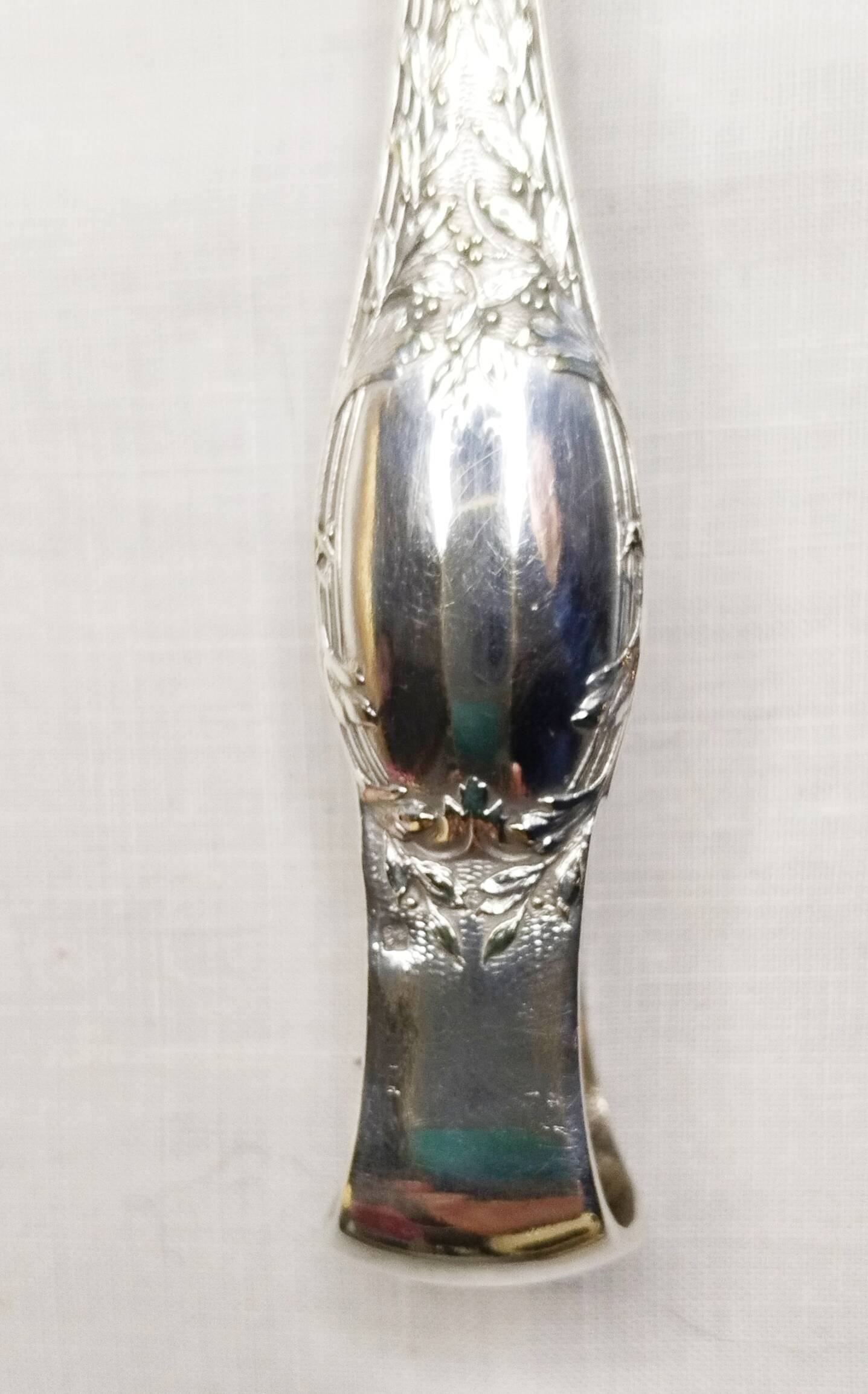 Silver ice tongs