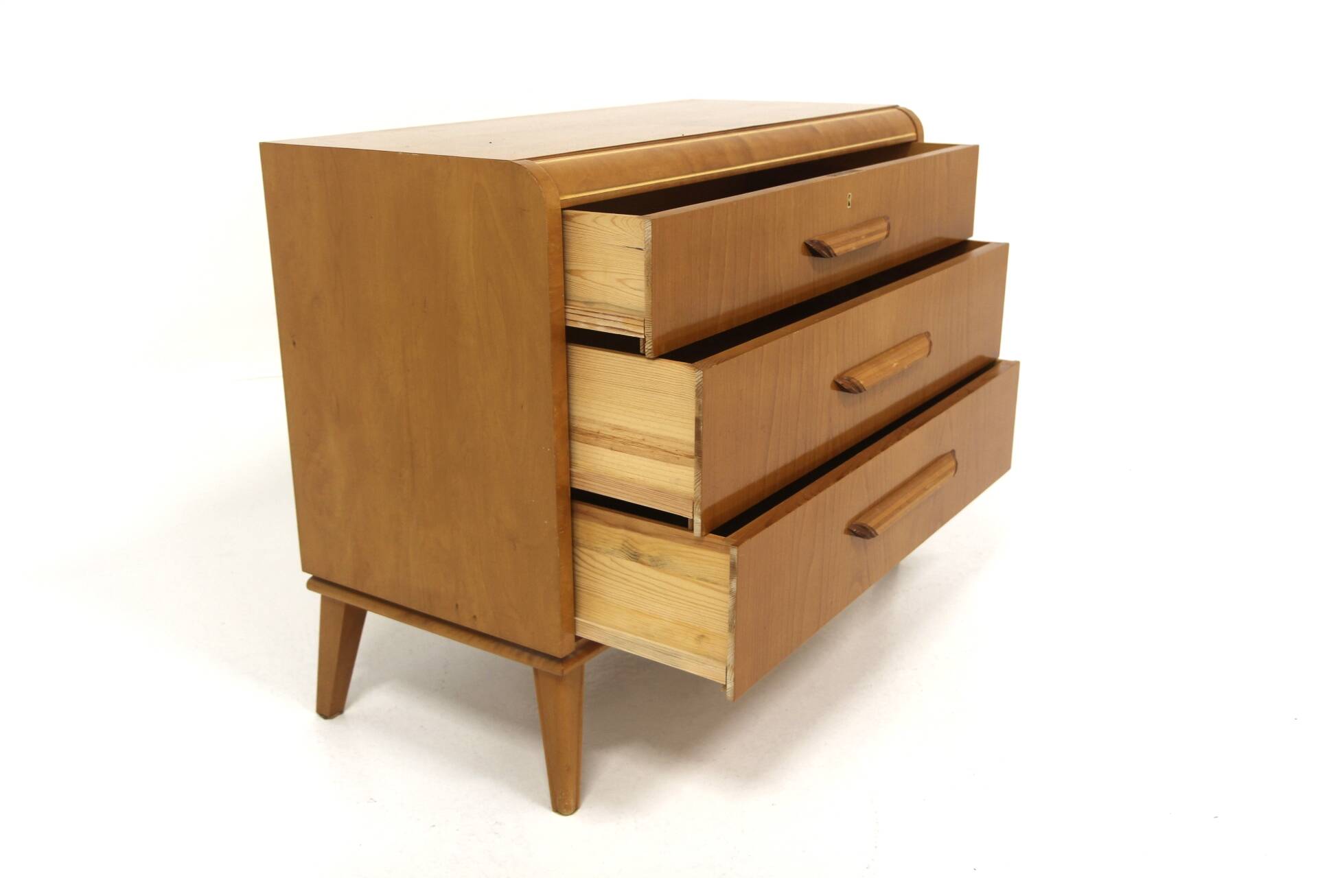 Scandinavian elm chest of drawers, Swedish modern, Sweden, 1940